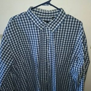 Men's check long sleeve Oxford